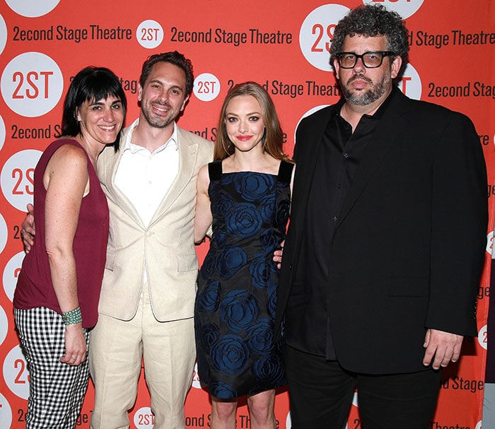 Leigh Silverman, Thomas Sadoski, Amanda Seyfried, and Neil LaBute at the opening night party for "The Way We Get By"