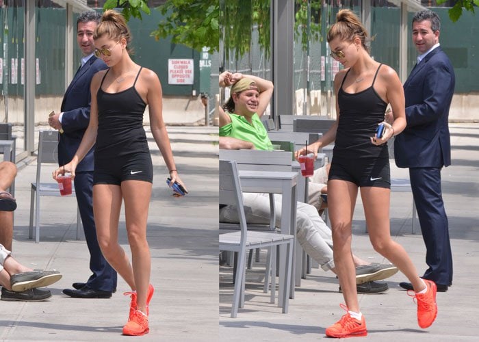 Hailey Baldwin wears Nike Air Max 2015 Anniversary Pack sneakers