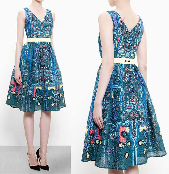 Peter Pilotto Graphic Print Waffle Dress