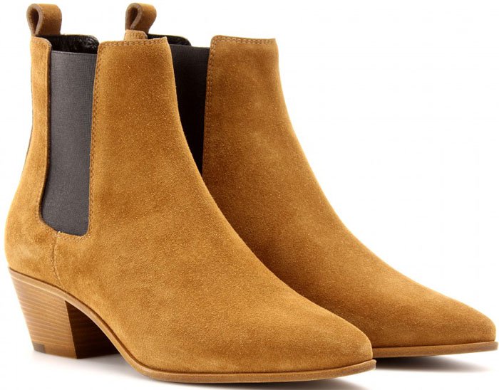 Saint Laurent Wyatt suede Chelsea boots originally retailed for around $995