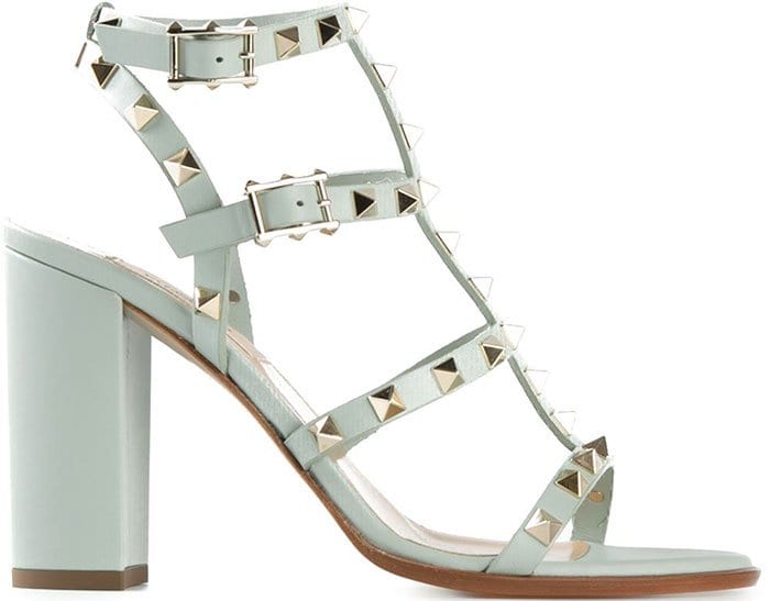 Valentino Rockstud Sandals Mint Green