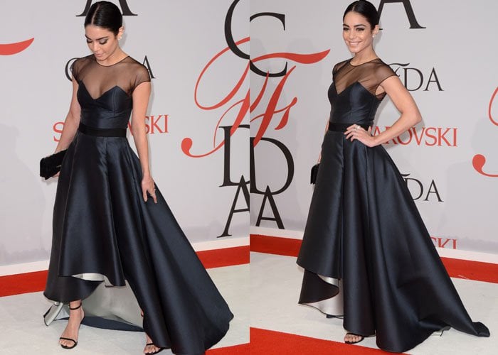 Vanessa Hudgens rocked a Sachin Babi Noir Resort 2016 high-low dress