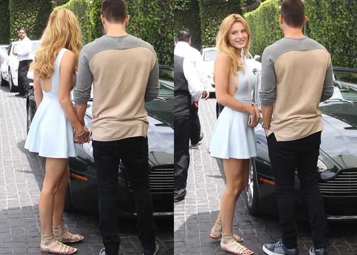 Gregg Sulkin did his best to hide Bella Thorne from the photographers