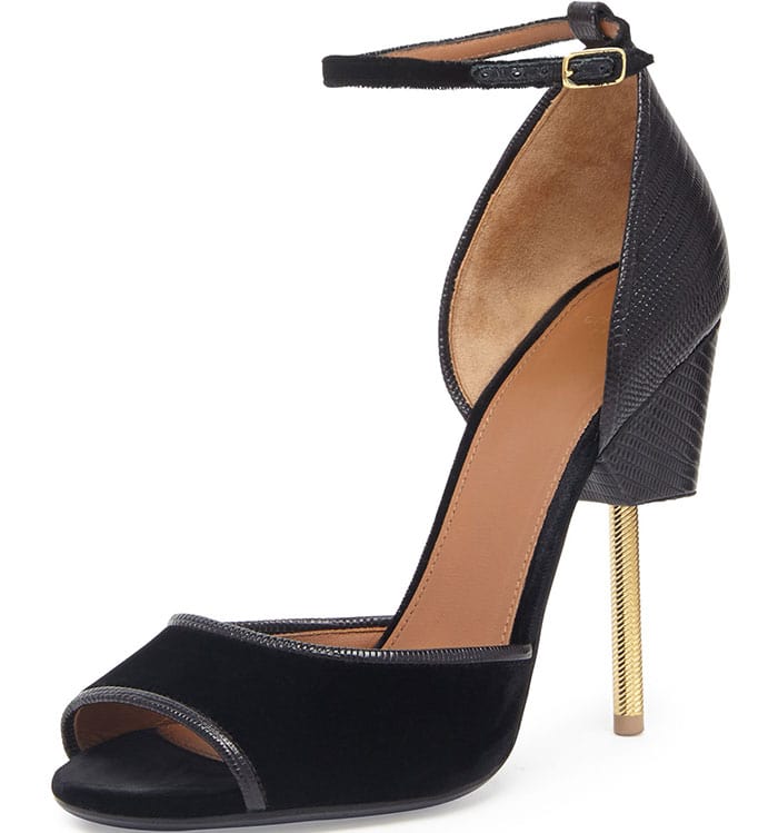 Givenchy Matilda Velvet Lizard Runway Sandals