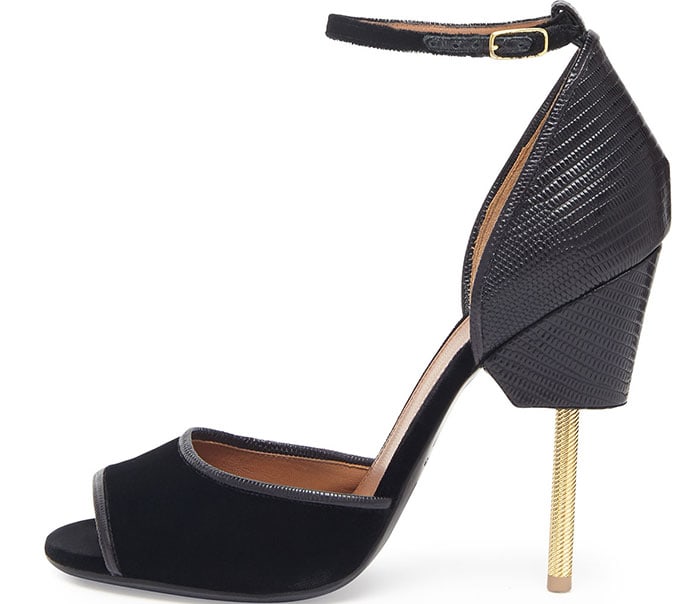 Givenchy Matilda Velvet Lizard Runway Sandals