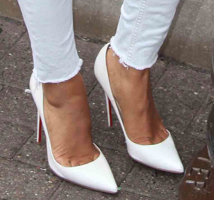 Mel B wearing white So Kate pumps