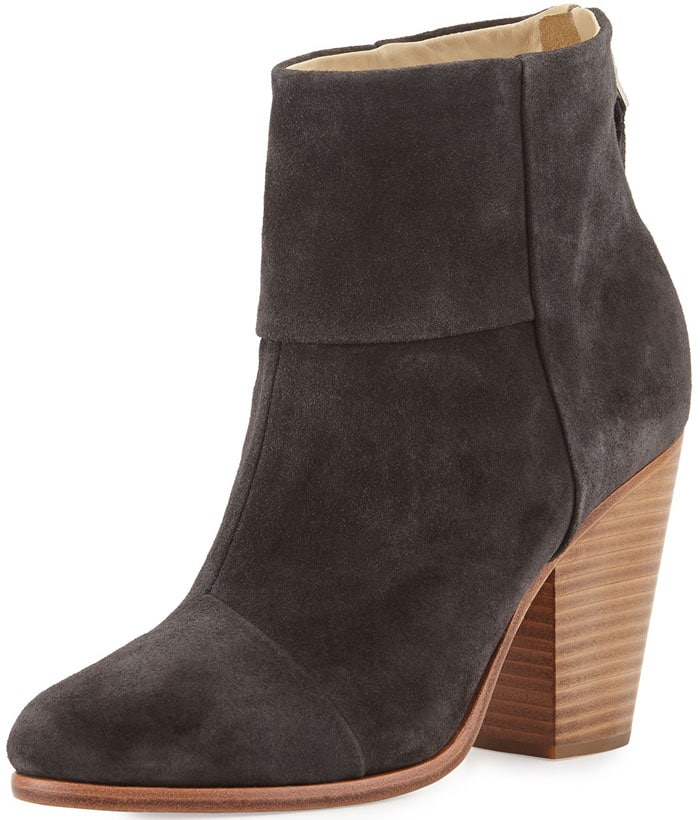 Rag Bone Classic Newbury Suede Bootie in Asphalt