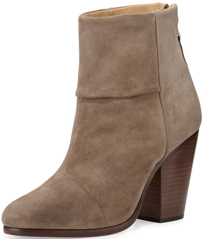 Rag Bone Newbury Classic Suede Bootie in Stone