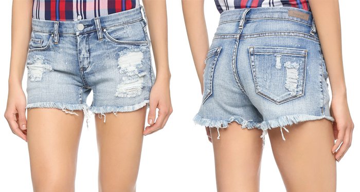 Blank Denim Distressed Cutoff Shorts