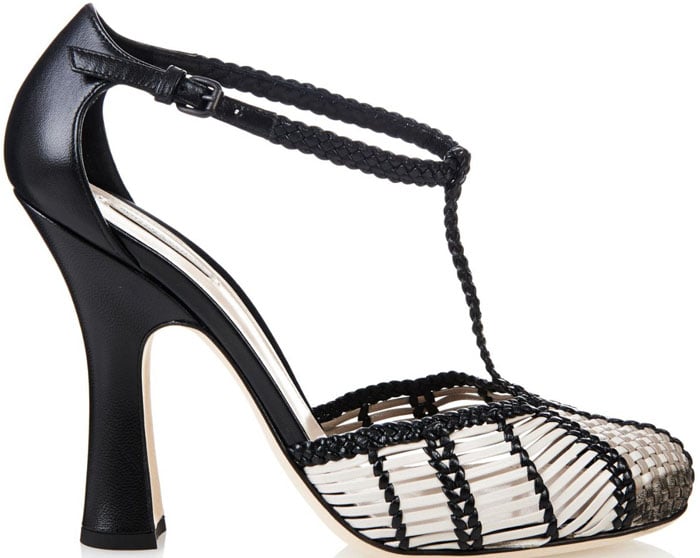 Bottega Veneta Prusse Stuoia Leather Sandals