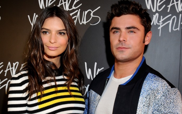 Emily Ratajkowski and Zac Efron at the premiere of We Are Your Friends
