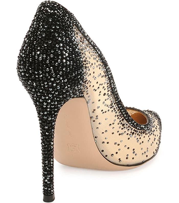 Gianvito Rossi Crystal Mesh Point-Toe Pumps