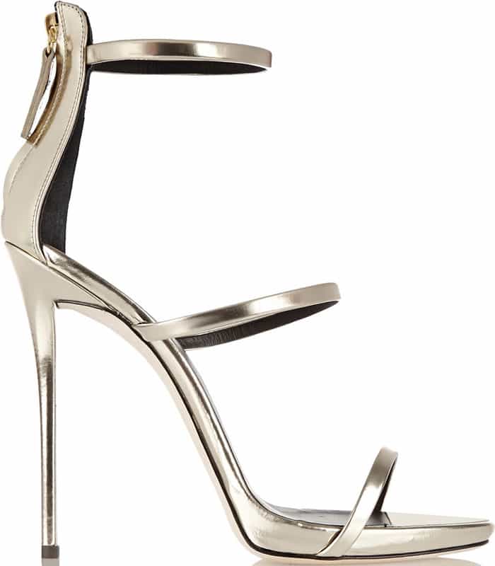 Giuseppe Zanotti "Coline" Sandals Metallic Pale Gold