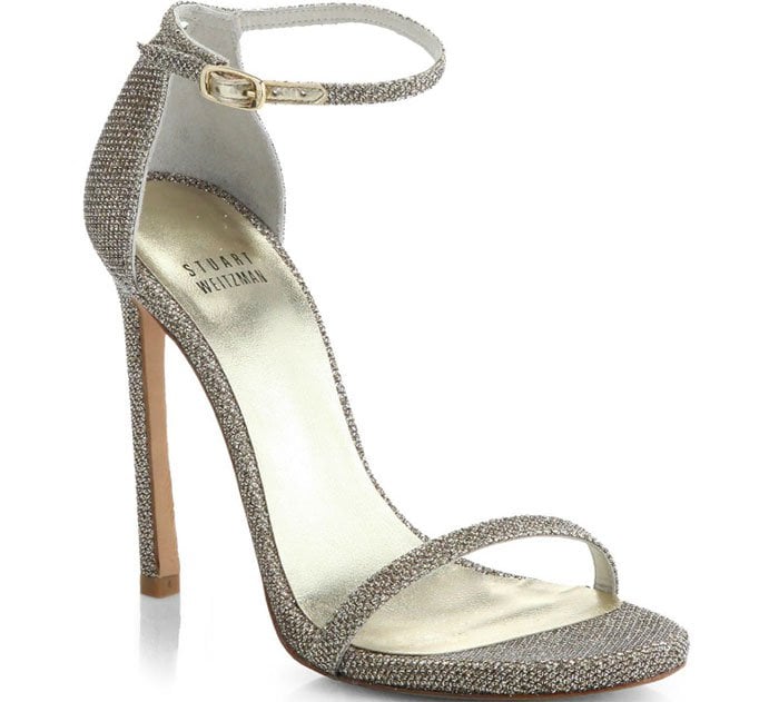 Stuart Weitzman Nudist Lame Sandals