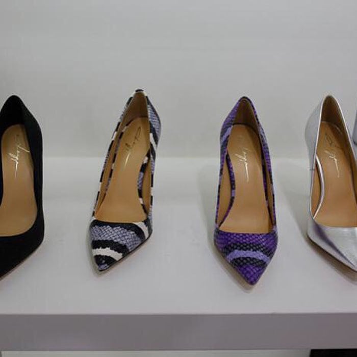 Zendaya offers a sneak peek at her “Sole of Daya” footwear line, featuring bold designs such as classic black pumps, silver metallic heels, and eye-catching snakeskin patterns in purple and monochrome