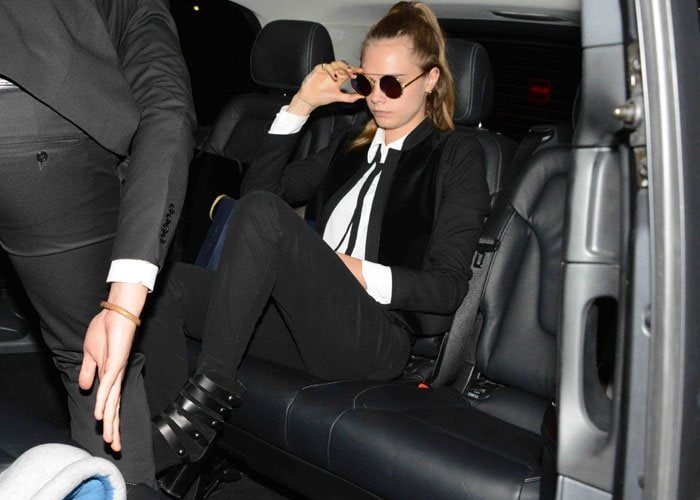 Cara Delevingne during Milan Fashion Week Spring/Summer 2016