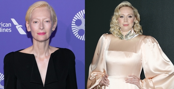 Tilda Swinton and Gwendoline Christie, often mistaken for each other due to their strikingly similar features and unique styles