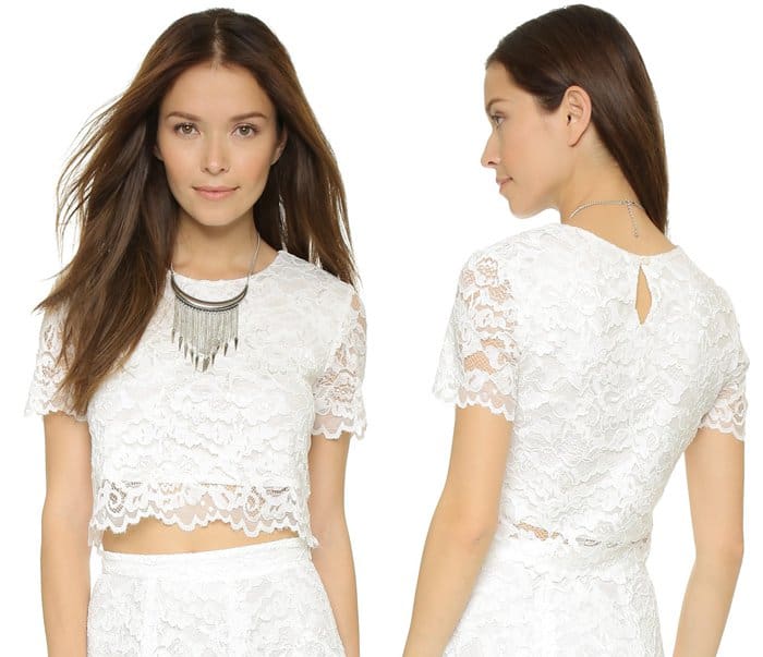 Haute Hippie Lace Crop Top