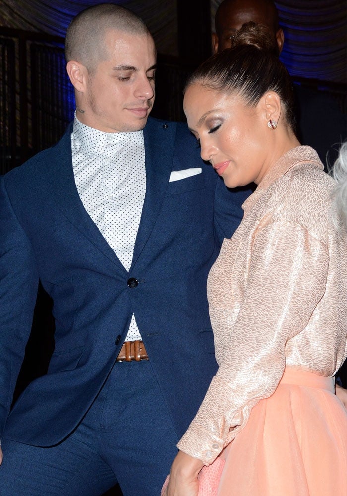 Jennifer Lopez with on-off beau Casper Smart at the UN Foundation's gender equality event in Manhattan on September 25, 2015