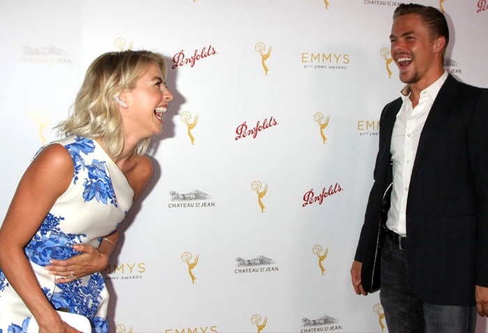 Julianne Hough shares a playful moment with brother Derek Hough at the Television Academy’s Choreography Peer Group Celebration in Beverly Hills