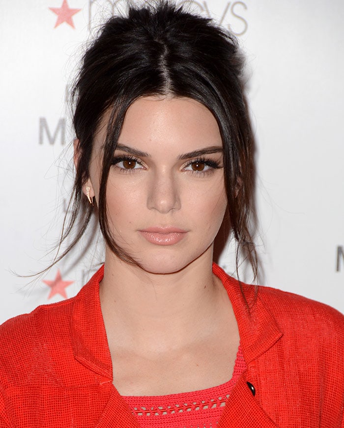 Kendall Jenner attends the launch of the new Estee Lauder fragrance "Modern Muse Le Rouge" at Macy's Herald Square