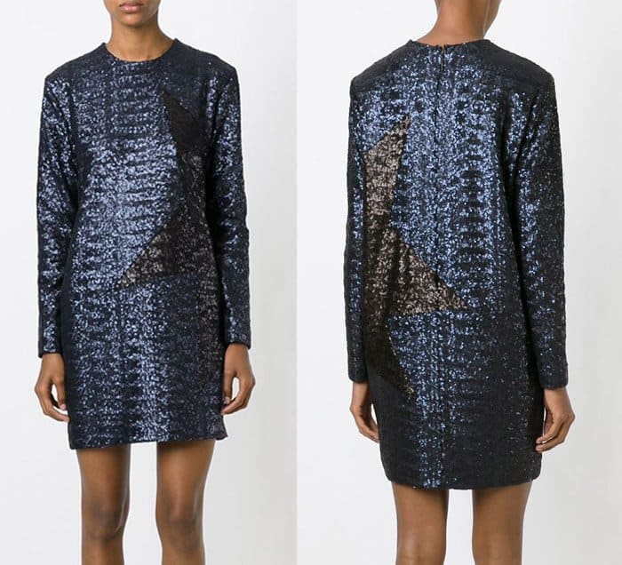 MSGM Contrasting Star Sequin Dress