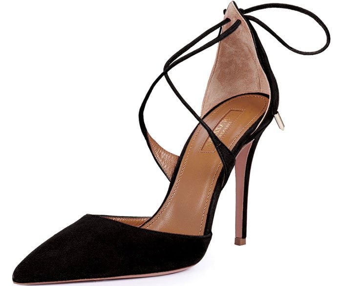 Aquazzura Matilde Crisscross Tie Back Point Toe Pumps