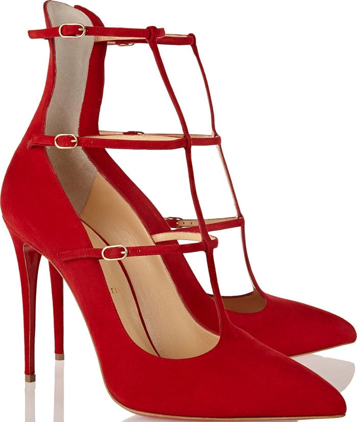 Christian Louboutin Toerless Muse Triple T-Strap Pumps