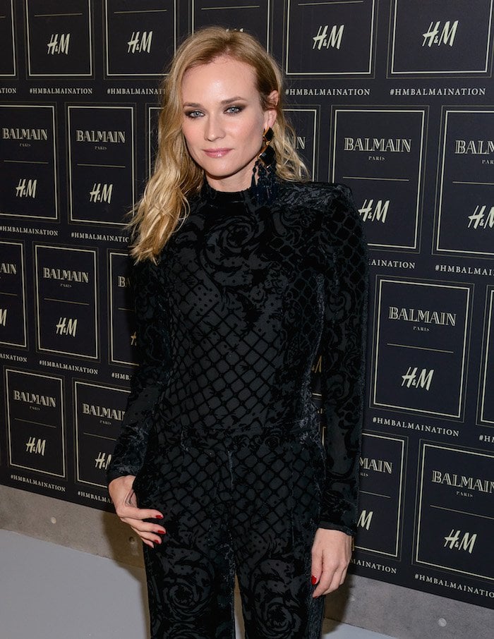 Diane Kruger attends the launch of the Balmain x HM collection