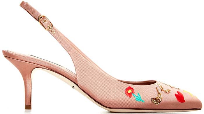 Dolce Gabbana "Je T'aime Maman" Sequin-Embellished Pumps