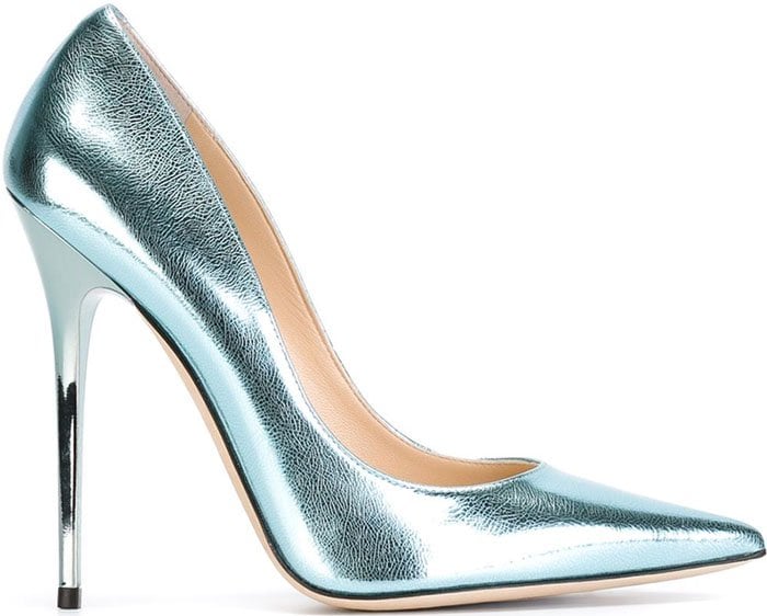 Blue Metallic Jimmy Choo "Anouk" Pumps