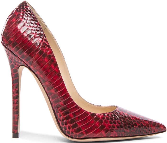 Jimmy Choo "Anouk" Pumps in Red Snakeskin