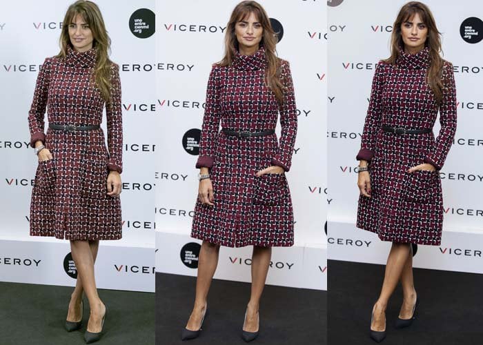 Penélope Cruz flashed her legs in an adorable tweed Chanel dress