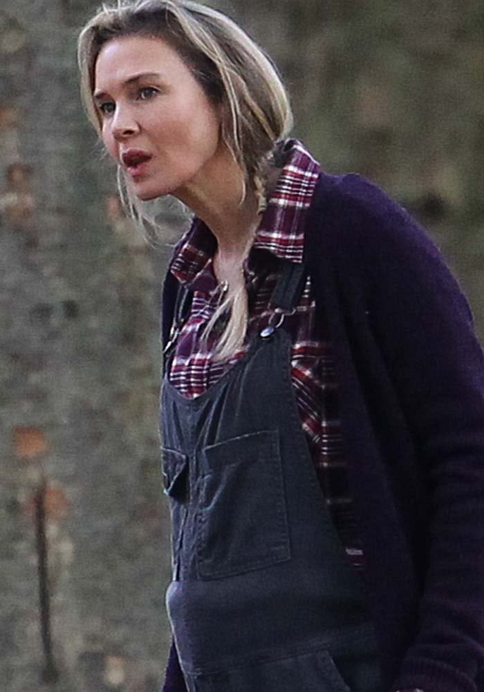 Renée Zellweger films a scene for the Bridget Jones franchise