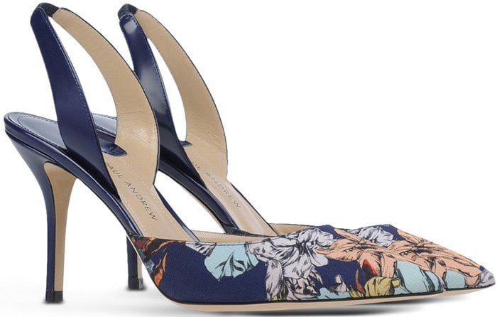 Paul Andrew Dark Blue Slingback Pumps