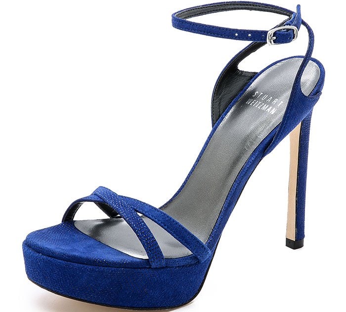 Stuart Weitzman Bebare Sandals Blue Suede