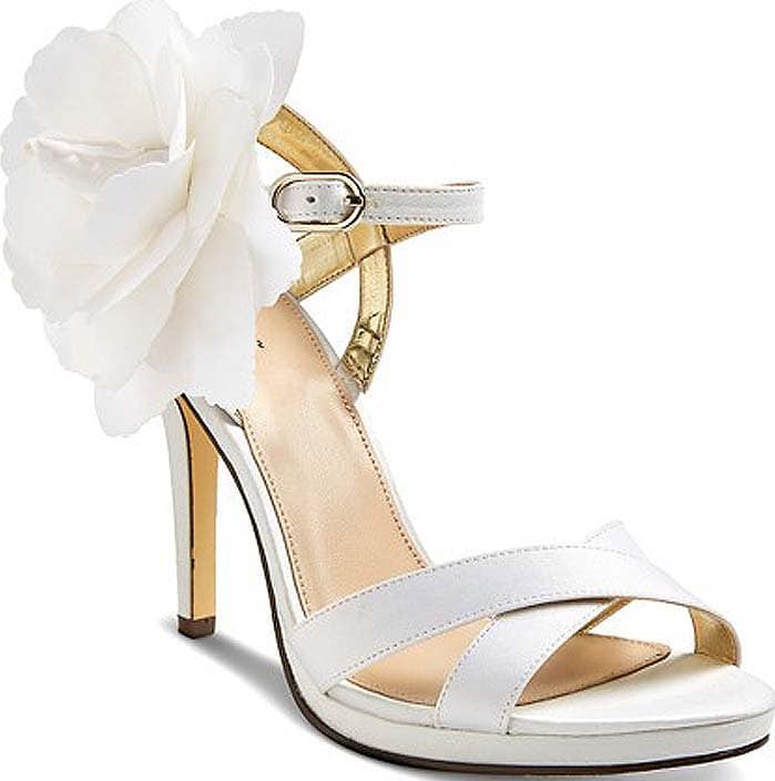Tevolio Carissa Flower Quarter Strap Heels
