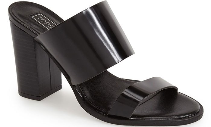Topshop Raven Double-Band Mule Sandals
