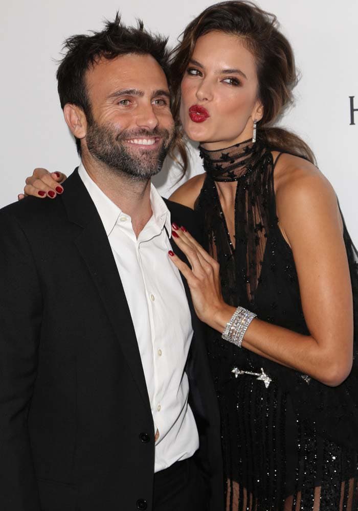 Jamie Mazur joined Alessandra Ambrosio on the red carpet at the amfAR Inspiration Gala in Los Angeles, where the longtime couple made one of their more memorable public appearances together during the 2010s