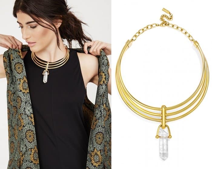 BaubleBar x Olivia Palermo 'Occult' Quartz Collar Necklace