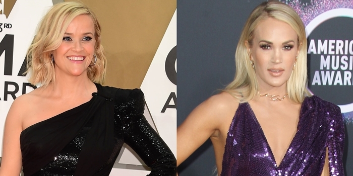 Reese Witherspoon (left) and Carrie Underwood (right) highlight their shared love of sleek, feminine glamour—an aesthetic that has long fueled their look-alike reputation