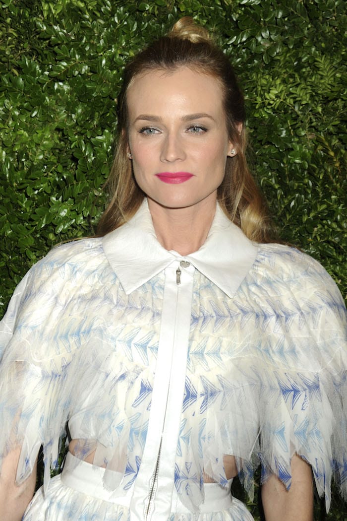 Diane Kruger wears her hair half-up and half-down at the MoMA 8th Annual Film Benefit