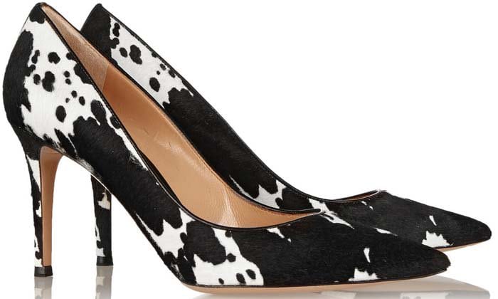 Gianvito Rossi Animal Print Calf Hair Pumps