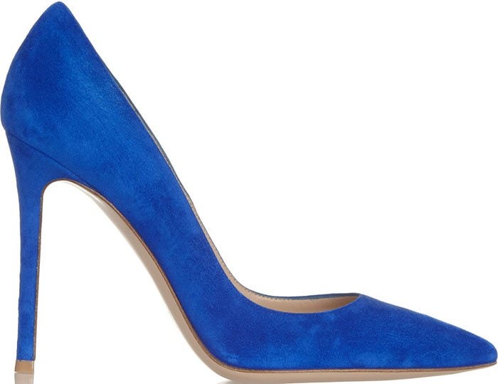 Gianvito Rossi Cobalt Blue Suede Pumps