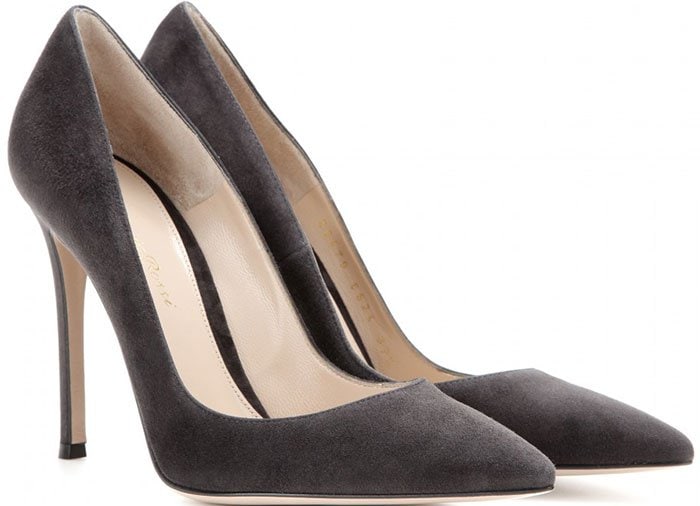 Gianvito Rossi Gray Suede Pumps