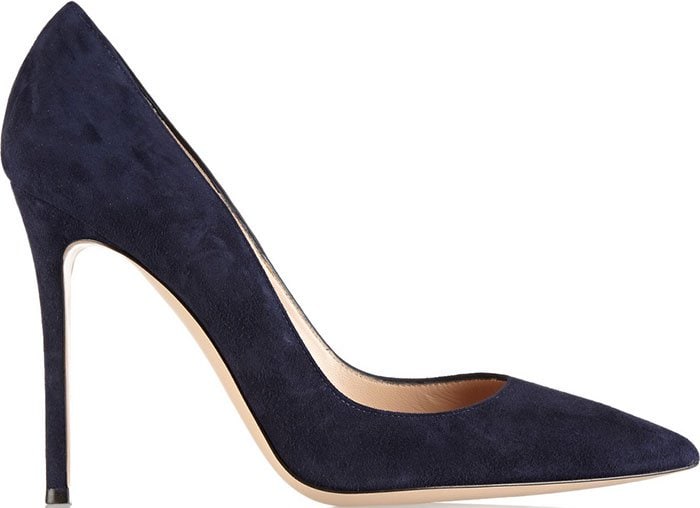 Gianvito Rossi Midnight Blue Suede Pumps