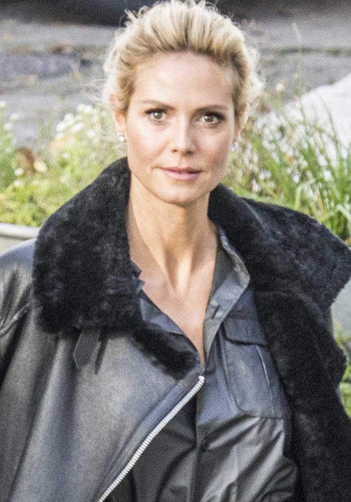 Heidi Klum arrives at Alte Teppichfabrik in Stralau to cast for the new season of "Germany's Next Top Model" in Berlin on November 4, 2015