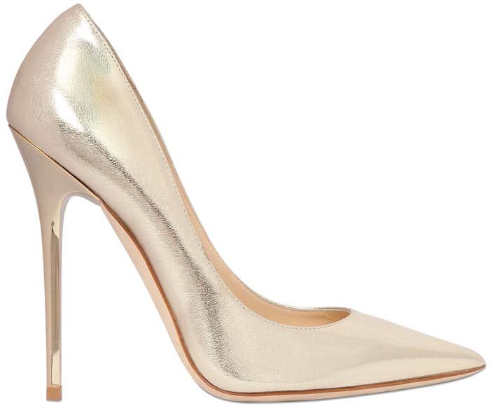 Jimmy Choo "Anouk" Etched Leather Pumps