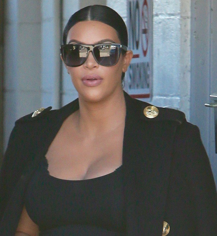 Kim Kardashian rocking Yves Saint Laurent sunglasses
