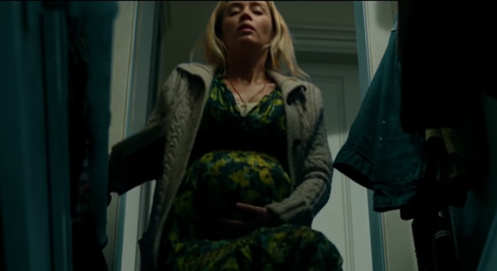 Emily Blunt delivers a gripping performance in A Quiet Place, convincingly portraying a pregnant woman in distress with raw emotion and intense realism
